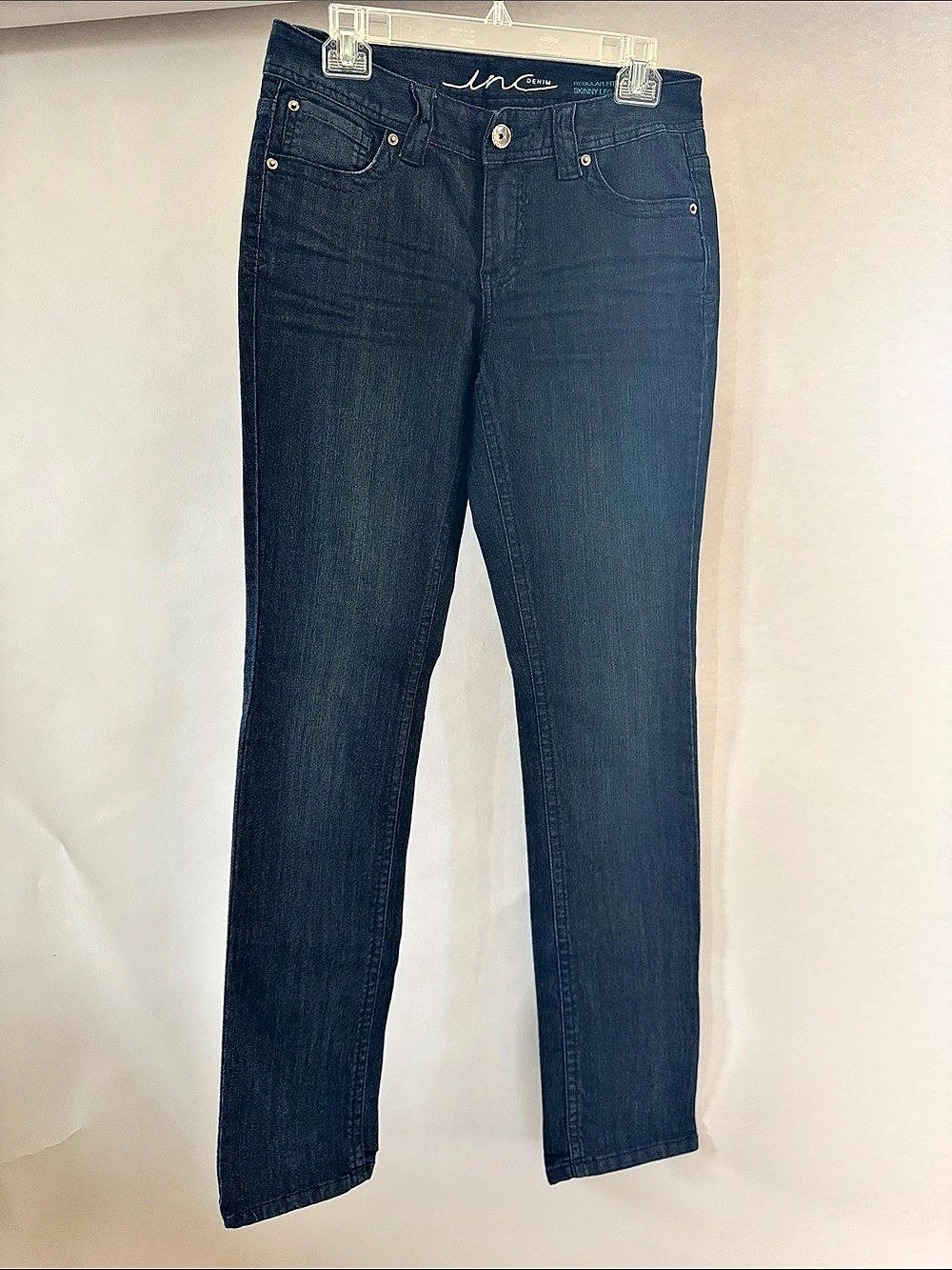 INC International Concepts Regular Fit Skinny Leg Jeans in Dark Blue Like New